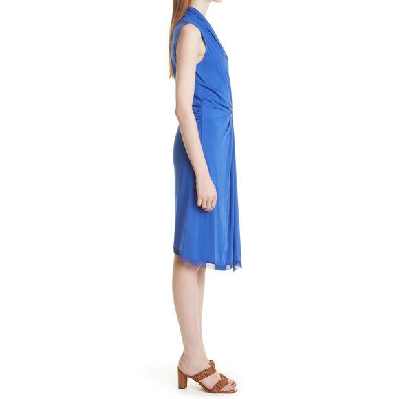 Kobi Halperin Women's Blue Sandra Twist Front Jersey Maureen Dress Size Medium - Picture 2 of 13